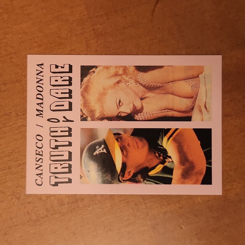 Canseco & Madonna Truth or Dare Broda Card